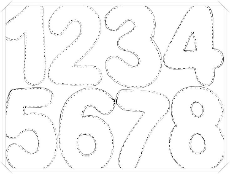 Трафарет для пряников цифры