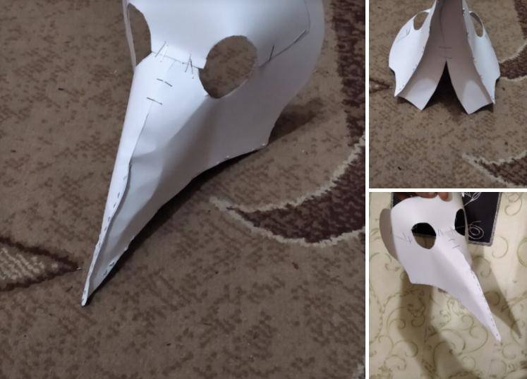 Маска чумного доктора лекало