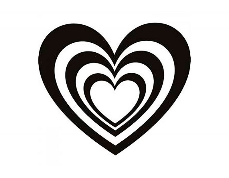 Сердце трафарет