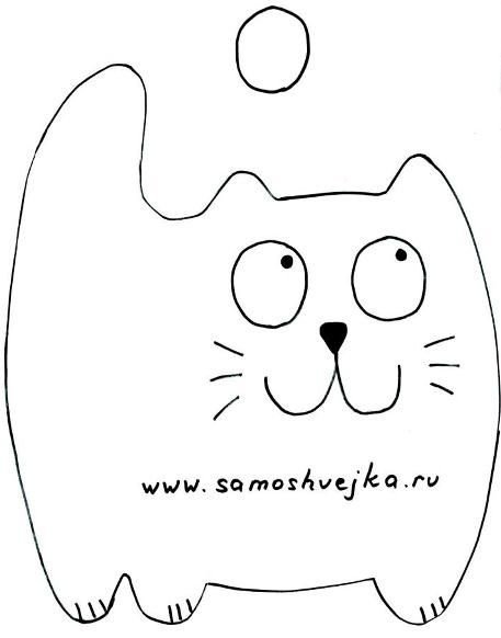 Кот из фетра выкройка