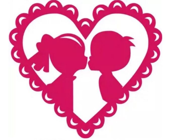 Валентинка шаблон