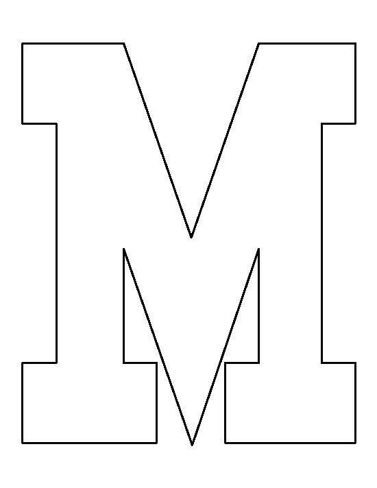 Макет буквы м