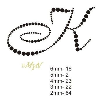 Буквы из страз трафарет