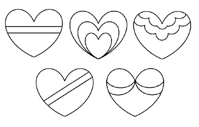 Сердце трафарет