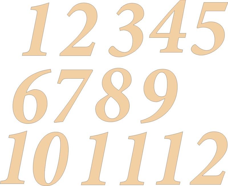 Цифры для циферблата часов