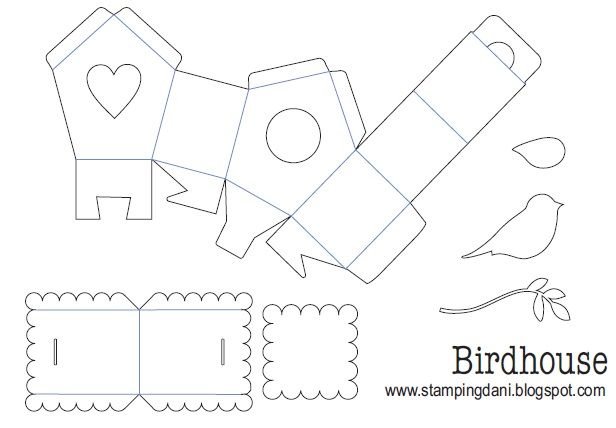 Схема скворечника из бумаги