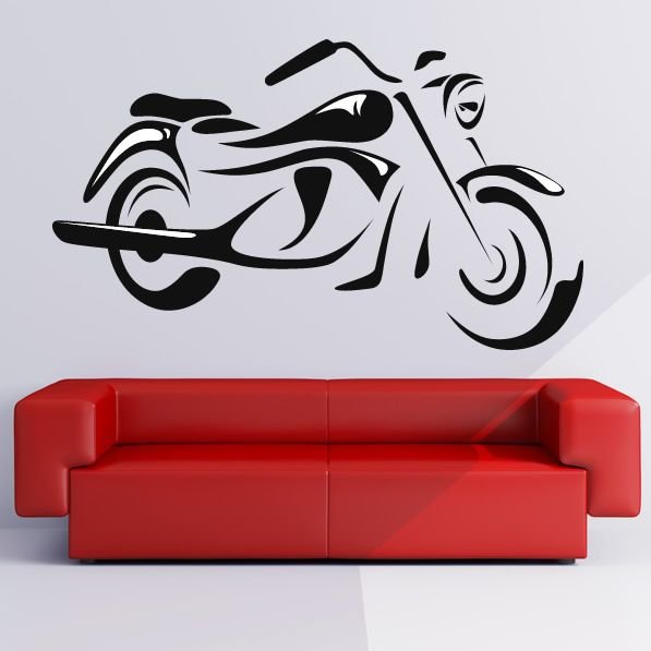 Трафарет мотоцикла на стену