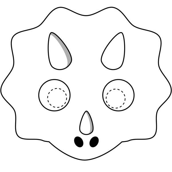 Картонная маска динозавра