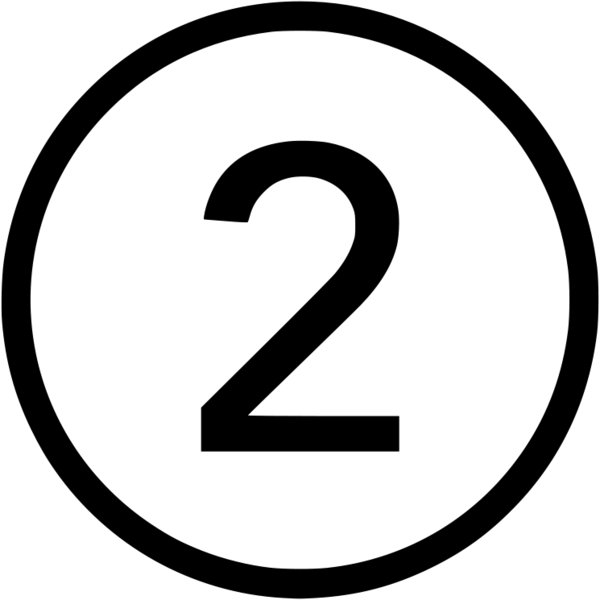 Цифры в кружочках