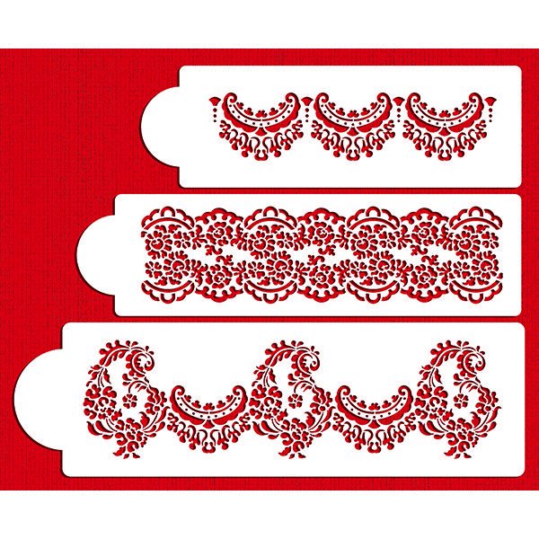 Трафарет кружево для торта