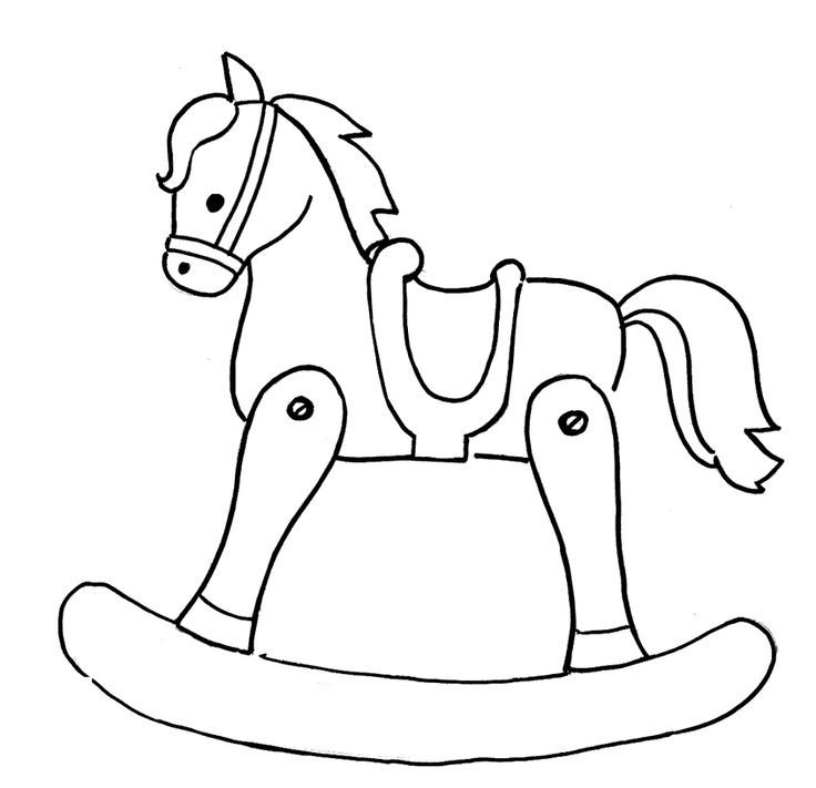 Игрушка лошадка качалка раскраска