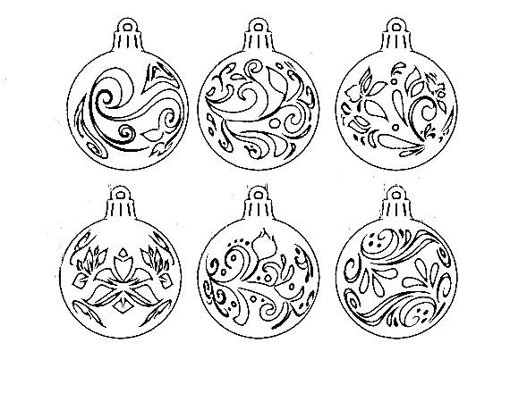 Новогодние шары для вырезания