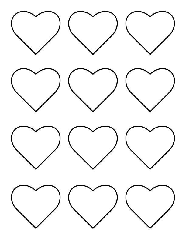 Шаблон сердца для вырезания из бумаги