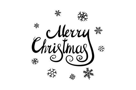 Красивая надпись Merry Christmas