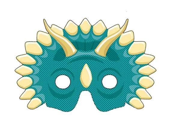 Распечатай маска динозавра