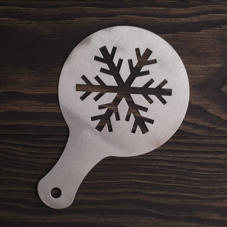 Трафарет для корицы на кофе новый год