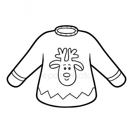 Свитер трафарет для детей