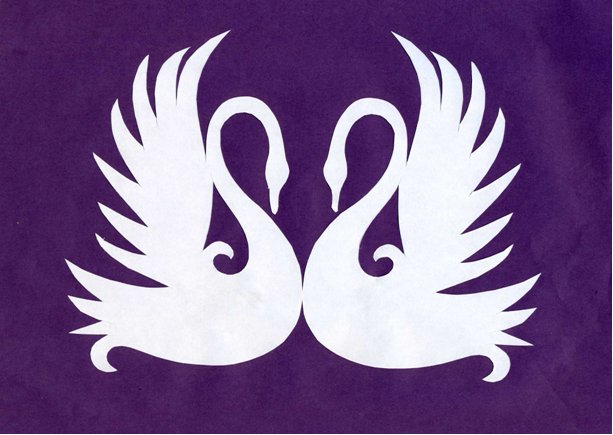 Лебеди картинки для вырезания