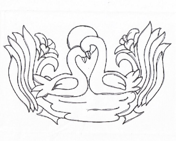 Вытынанки лебеди