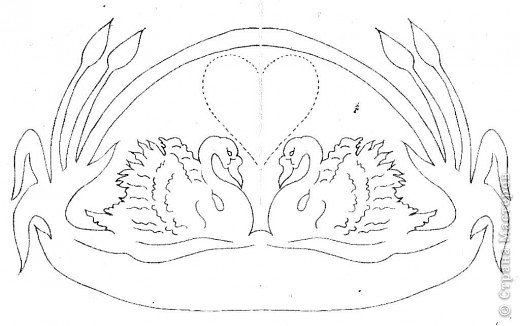 Лебеди для вырезания из бумаги