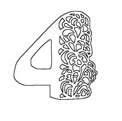 Резные цифры на окна