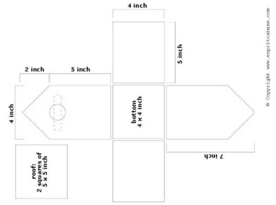 Кормушка для птиц из картона чертеж