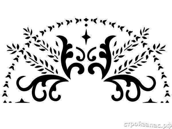 Трафаретный орнамент на потолок