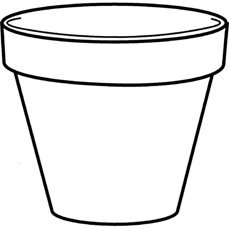 Цветочный горшок раскраска