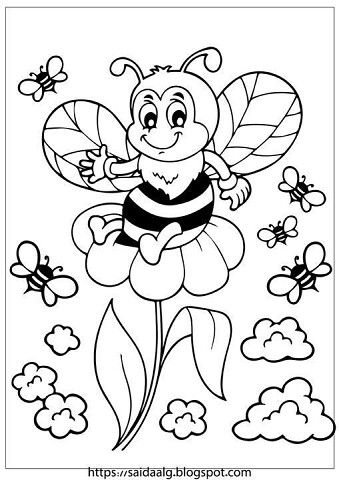 Раскраска пчёлка для детей