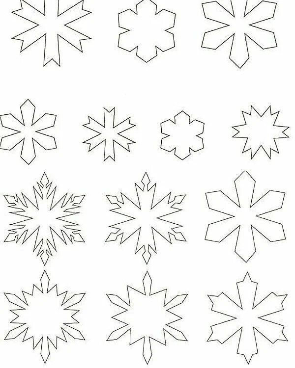 Снежинки на окна трафареты