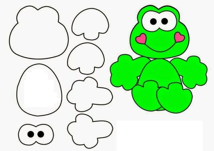 Детали для аппликации Лягушонок