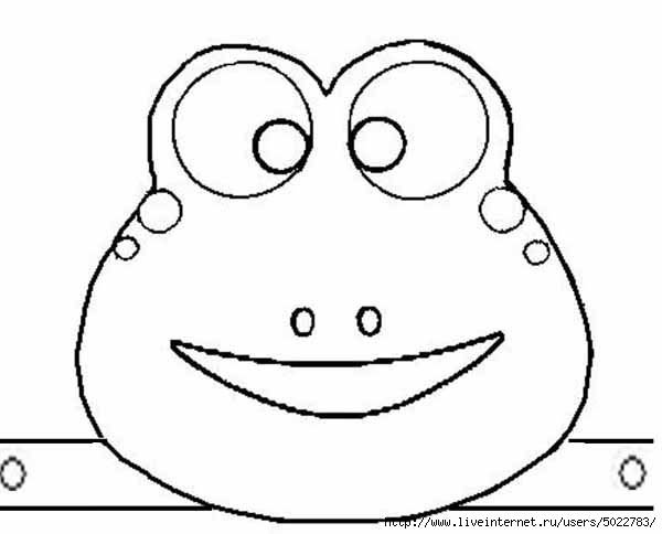 Маска лягушки для детей шаблоны
