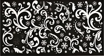 Морозный узор черно белый