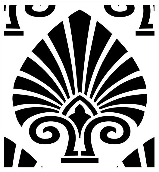 Греческий узор трафарет