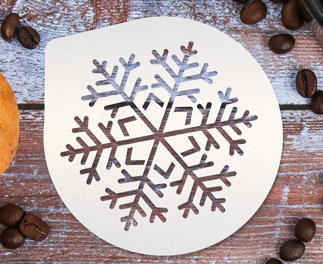 Сахарные снежинки для кофе