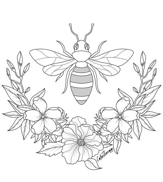 Пчела эскиз