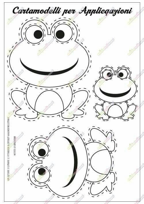 Лягушка из фетра выкройка шаблон