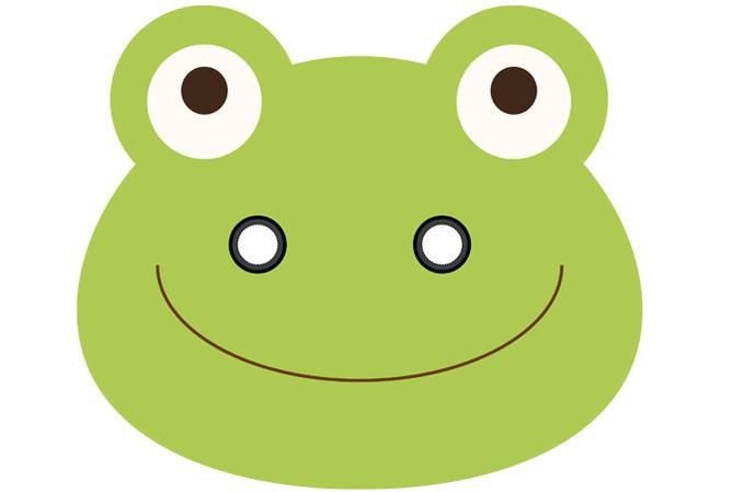 Маска лягушки раскраска