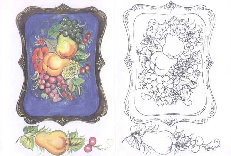 Жостовская роспись Городецкий фазан