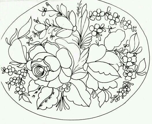 Эскиз росписи подноса
