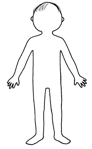 Силуэт человека для детей