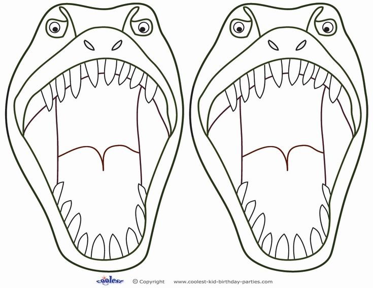 Маски динозавров шаблон для печати
