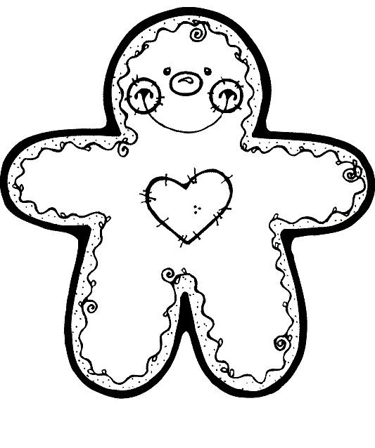 Имбирный пряник раскраска