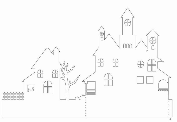 Новогодние трафареты домики