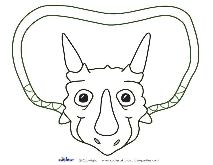 Динозавры маски для детей раскраски