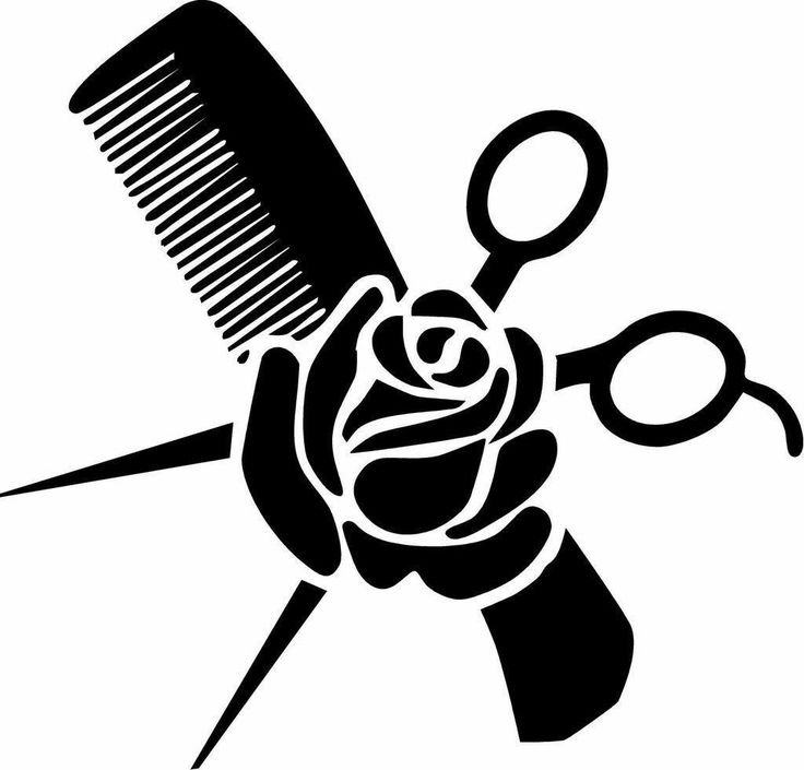 Трафарет ножницы парикмахерские