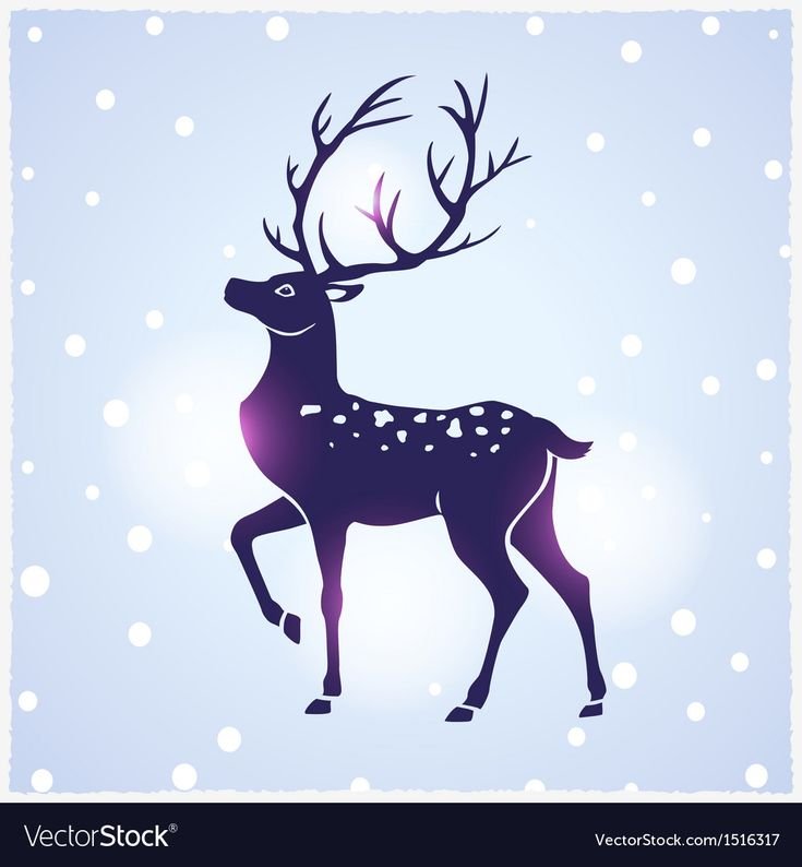 Трафарет "олени"