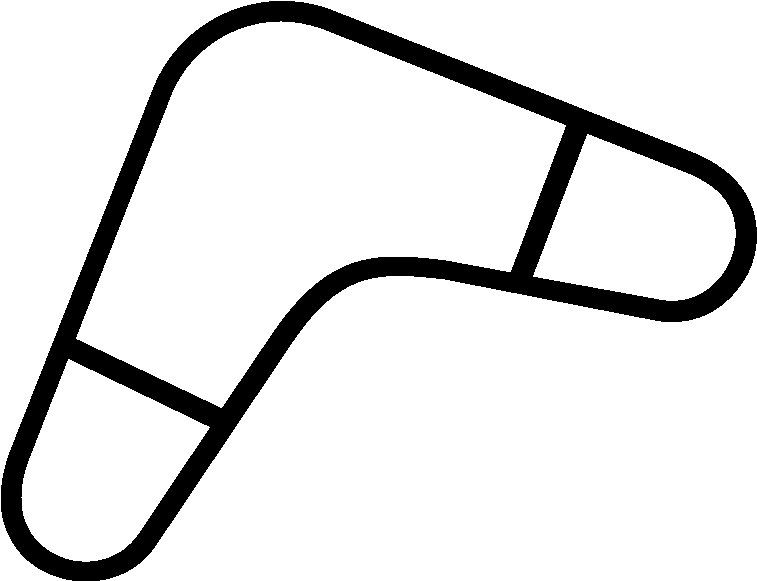 Трафарет бумеранга