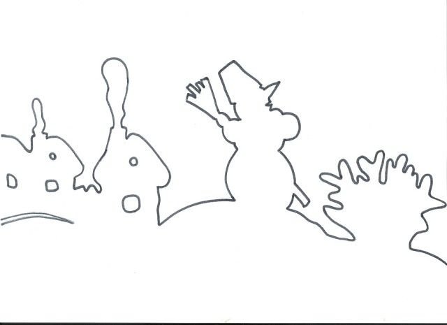 Вырезки на окна к новому году