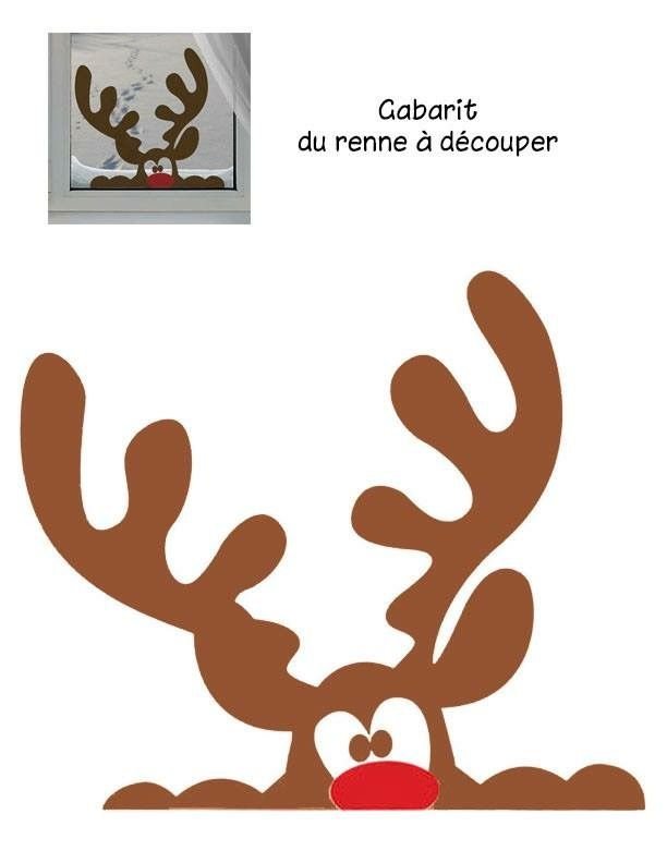 Новогодние украшения на окна олени